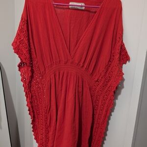 Red Crochet Cover-Up